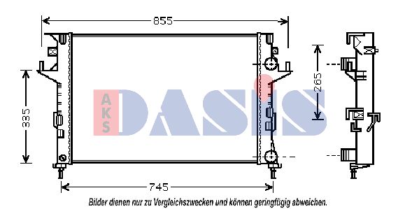 AKS DASIS Jäähdytin,moottorin jäähdytys 180036N